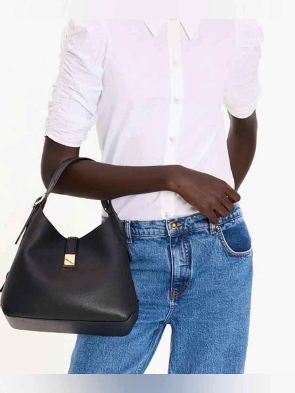 NWT Kate Spade Deco Crossbody Tote Handbag Black/Gold KI557